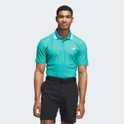 Koszulka polo Ultimate365 Tour Twistknit Pique. Niebieskie koszulki polo męskie ADIDAS, l, bez wzorów, sportowe, bez kołnierzyka, bez ramiączek. Za 349.00 zł.