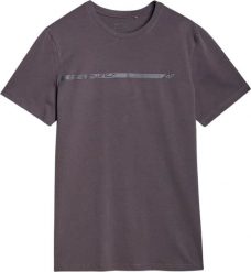 KOSZULKA MĘSKA BAWEŁNIANA T-SHIRT MĘSKI SPORTOWY Z NADRUKIEM 4F M2077. T-shirty sportowe męskie 4f, m, bez wzorów, z bawełny, sportowe, bez ramiączek. Za 43.43 zł.