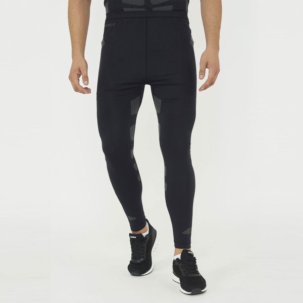 Legginsy techniczne do intensywnego treningu D-TECH. Czarne legginsy męskie Legea, bez wzorów, ze skóry, na fitness i siłownię. W wyprzedaży za 76.50 zł.