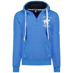 Bluza męska Geographical Norway FOLTON EO MEN 100, błękit królewski. Niebieskie bluzy z kapturem męskie Geographical Norway, m, bez wzorów, z bawełny. Za 169.00 zł.