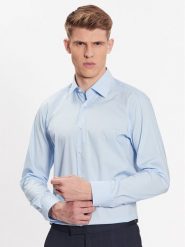 Boss Koszula 50473265 Błękitny Regular Fit. Niebieskie koszule męskie Boss, m, bez wzorów, z bawełny, bez kołnierzyka, bez ramiączek. Za 249.99 zł.