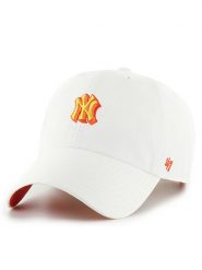 47 Brand Czapka z daszkiem New York Yankees B-CHPCU17GWS Biały. Białe czapki męskie 47 Brand, bez wzorów, z bawełny. Za 89.99 zł.