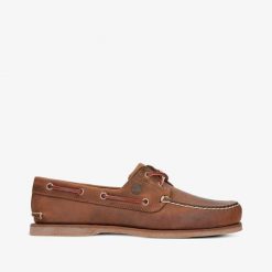 Timberland CLASSIC BOAT 2 EYE Mokasyny męskie. Brązowe mokasyny męskie Timberland, z gumy, bez zapięcia. Za 429.99 zł.