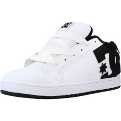 Buty do chodzenia męskie DC Court Graffik Skate. Białe buty zimowe męskie DC Shoes, bez wzorów, ze skóry, sportowe, bez obcasa, bez zapięcia. Za 385.07 zł.