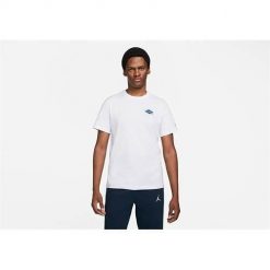 Koszulka sportowa męska Nike Air Jordan Flight Essentials. Białe t-shirty sportowe męskie Nike, m, bez wzorów, sportowe, bez ramiączek. Za 239.99 zł.