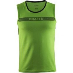 Męska sportowa koszulka bez rękawów Craft Pulse Jersey Shout Green. Zielone t-shirty sportowe męskie Craft, m, bez wzorów, z jersey, sportowe, bez ramiączek. Za 73.68 zł.