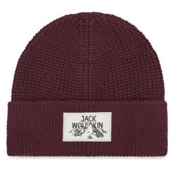 Czapka Jack Wolfskin. Fioletowe czapki męskie Jack Wolfskin, bez wzorów, sportowe. Za 89.99 zł.