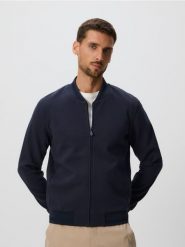 Bluza bomberka - szary. Szare bluzy nierozpinane męskie Reserved, l, bez wzorów, z bawełny, bez ramiączek, bez kaptura. Za 119.99 zł.