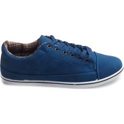Granatowe Modne Wysokie Trampki TL345 Granatowy. Niebieskie trampki męskie ButyModne, bez wzorów, z materiału, bez zapięcia. Za 79.00 zł.