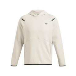 Bluza z kapturem Under Armour Unstoppable Fleece. Białe bluzy z kapturem męskie Under Armour, m, bez wzorów, z kapturem. Za 456.00 zł.