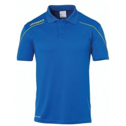 Polo Uhlsport Stream 22. Niebieskie koszulki polo męskie Uhlsport, l, bez wzorów, z materiału, sportowe, bez kołnierzyka, bez ramiączek. Za 148.50 zł.