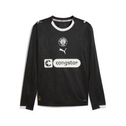 Męska trzecia koszulka FC St. Pauli 25/26 z długim rękawem PUMA Black White. Białe koszulki męskie z długim rękawem Puma, m, bez wzorów, eleganckie, bez kołnierzyka, bez ramiączek. Za 419.00 zł.