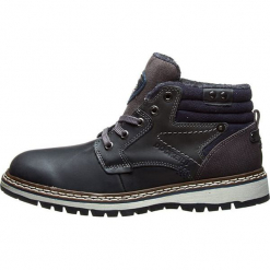 Skórzane botki w kolorze szarym. Szare sztyblety męskie Dockers by Gerli. W wyprzedaży za 218.95 zł.