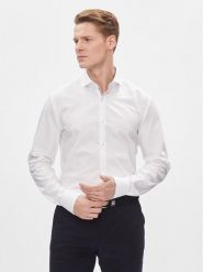 Hugo Koszula Kery 50508303 Biały Slim Fit. Białe koszule męskie Hugo, m, bez wzorów, z bawełny, bez kołnierzyka, bez ramiączek. Za 259.99 zł.