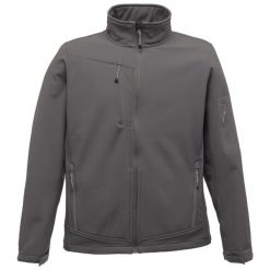 Męski Softshell Arcola. Czarne kurtki softshell męskie Regatta, m, bez wzorów, z softshellu, bez kaptura, trekkingowe. Za 355.99 zł.