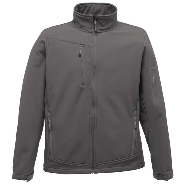 Męski Softshell Arcola. Czarne kurtki softshell męskie Regatta, m, bez wzorów, z softshellu, bez kaptura, trekkingowe. Za 375.99 zł.