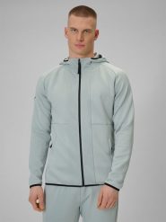 4F Bluza treningowa regular szybkoschnąca męska - miętowa S. Niebieskie bluzy rozpinane męskie 4f, m, bez wzorów, z materiału, bez ramiączek, bez kaptura. Za 269.99 zł.