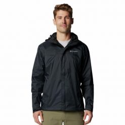 Kurtka przeciwdeszczowa męska Columbia Watertight II Jacket z kapturem. Czarne kurtki męskie Columbia, m, bez wzorów, sportowe, bez ramiączek, z kapturem. Za 377.30 zł.