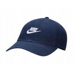 Czapka z daszkiem NIKE. Niebieskie czapki męskie Nike, bez wzorów, sportowe. Za 129.00 zł.