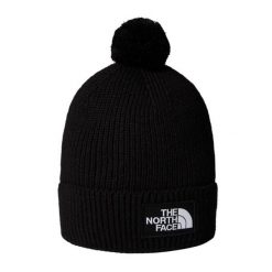 Czapka zimowa The North Face LOGO BOX POM BEANIE. Czarne czapki męskie The North Face, na zimę, bez wzorów. W wyprzedaży za 119.00 zł.