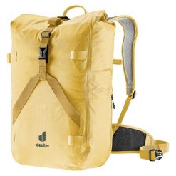 Plecak rowerowy deuter Amager 25 + 5 l dune. Żółte plecaki męskie Deuter, bez wzorów. Za 829.99 zł.