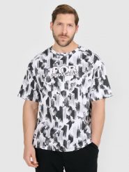 4F T-shirt oversize z nadrukiem męski - multikolor M. T-shirty męskie 4f, m, bez wzorów, z bawełny, bez kołnierzyka, bez ramiączek. Za 79.99 zł.