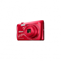 Aparat cyfrowy Nikon Coolpix A300, Czerwony z ornamentem (Nikon A300 red lineart). Aparaty kompaktowe marki NIKON. Za 679.99 zł.