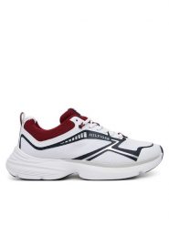 Tommy Hilfiger Sneakersy Th Dynafast Tech FM0FM05450 Biały. Białe buty sportowe na co dzień męskie Tommy Hilfiger, m, bez wzorów, ze skóry, bez ramiączek, bez kaptura. Za 299.99 zł.