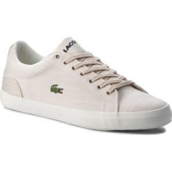 Sneakersy LACOSTE - Lerond 218 1 Cam 7-35CAM007583J Wht/Nat. Brązowe buty sportowe na co dzień męskie Lacoste, z materiału, eleganckie. W wyprzedaży za 259.00 zł.