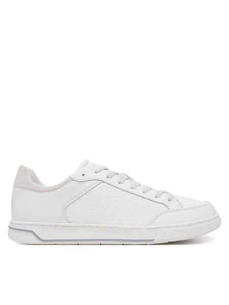 Calvin Klein Sneakersy Low Top Lace Up Lth Mono HM0HM01756 Biały. Białe buty sportowe na co dzień męskie Calvin Klein, m, bez wzorów, ze skóry, bez ramiączek, bez kaptura. Za 399.99 zł.