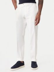 BOSS Spodnie materiałowe C-Genius 50555035 Biały Regular Fit. Białe spodnie na co dzień męskie Boss, bez wzorów, z bawełny. Za 699.99 zł.