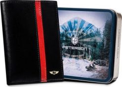 Peterson Duży elegancki Skórzany portfel męski Peterson NoSize. Portfele męskie Peterson, bez wzorów. Za 178.92 zł.