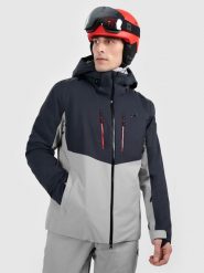 4F Kurtka narciarska membrana Dermizax 20000 z wypełnieniem Primaloft Black męska - czarna S. Czarne kurtki narciarskie i snowboardowe męskie 4f, na zimę, l, bez wzorów, z meshu, bez kaptura, narciarskie, Dermizax. Za 1,499.99 zł.