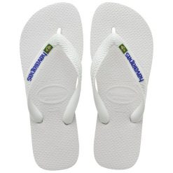Sandały Havaianas Brazil Białe Męskie. Białe sandały męskie Havaianas, z gumy, bez zapięcia. Za 106.00 zł.