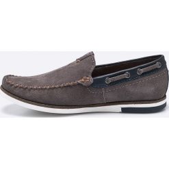 Wrangler - Mokasyny. Szare mokasyny męskie Wrangler, z gumy, bez zapięcia. W wyprzedaży za 179.90 zł.