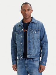 Tommy Jeans Kurtka jeansowa Ryan DM0DM23003 Niebieski Regular Fit. Niebieskie kurtki męskie Tommy Jeans, m, bez wzorów, z bawełny, bez ramiączek, bez kaptura. Za 449.99 zł.