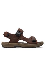 Clarks Sandały Saltway Trail 26176905 Brązowy. Brązowe sandały męskie Clarks, z materiału, bez zapięcia. Za 339.99 zł.