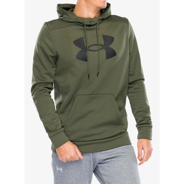 Bluza z kapturem męska Under Armour Armour Fleece Big Logo Hoodie. Zielone bluzy nierozpinane męskie Under Armour, m, bez wzorów, z kapturem. Za 214.99 zł.