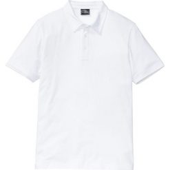 Shirt polo ze stretchem Slim Fit bonprix biały. Koszulki polo męskie bonprix. Za 54.99 zł.