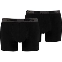 Bokserki męskie Puma Basic Boxer 2P. Czarne bokserki męskie Puma, l, bez wzorów. Za 166.99 zł.