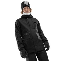Kurtka snowboardowa premium meska Ultimate Edgewood. Czarne kurtki męskie SIROKO, xl, bez wzorów, bez ramiączek, bez kaptura. Za 977.00 zł.