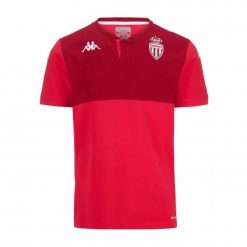 Polo AS Monaco Angat 8 2024/25. Czerwone koszulki polo męskie Kappa, bez wzorów, sportowe, bez kołnierzyka, bez ramiączek. W wyprzedaży za 192.15 zł.