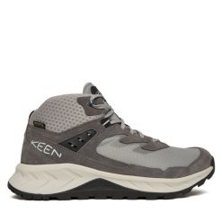 Trekkingi Keen. Szare buty trekkingowe męskie Keen, bez wzorów, sportowe, bez obcasa, bez zapięcia. Za 539.99 zł.