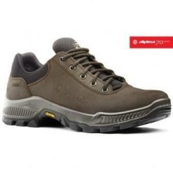 Buty Trekkingowe dla dorosłych Alpina Prima Low Vibram. Brązowe buty trekkingowe męskie Alpina, bez wzorów, sportowe, bez obcasa, bez zapięcia. Za 550.00 zł.