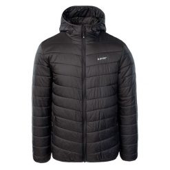 Męska Ocieplana Kurtka Lovara. Niebieskie kurtki męskie Hi-tec, m, bez wzorów, z puchu, sportowe, bez ramiączek, bez kaptura. Za 236.99 zł.