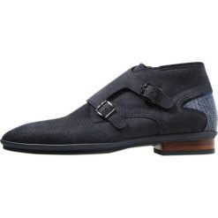 Floris van Bommel HAKKI Półbuty wsuwane dark blue lizard combi. Niebieskie codzienne półbuty męskie Floris van Bommel, z materiału. Za 929.00 zł.