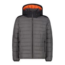 Kurtka Męska Zimowa 32K3187 OCIEPLANA 32K3187. Szare kurtki męskie CMP, na zimę, l, bez wzorów, sportowe, bez ramiączek, bez kaptura. W wyprzedaży za 419.99 zł.