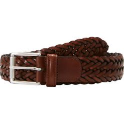 Anderson's WOVEN BELT Pasek pleciony brown. Brązowe paski męskie Anderson's, w paski, z materiału. Za 509.00 zł.
