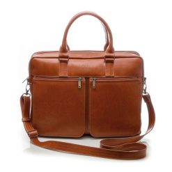 Torba skórzana na ramię, laptopa SOLIER brązowy vintage SL01. Brązowe torby na laptopa męskie Solier, bez wzorów, ze skóry. Za 538.99 zł.