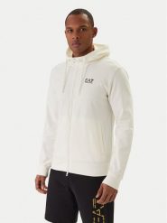 EA7 Emporio Armani Bluza 8NPM33 PJVRZ Écru Regular Fit. Bluzy rozpinane męskie EA7 Emporio Armani, m, bez wzorów, z bawełny, bez ramiączek, bez kaptura. Za 479.99 zł.